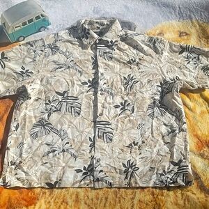 CLAIBORNE Button-Up Tropical Theme